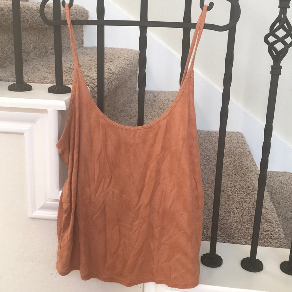 Burnt orange cotton tank top